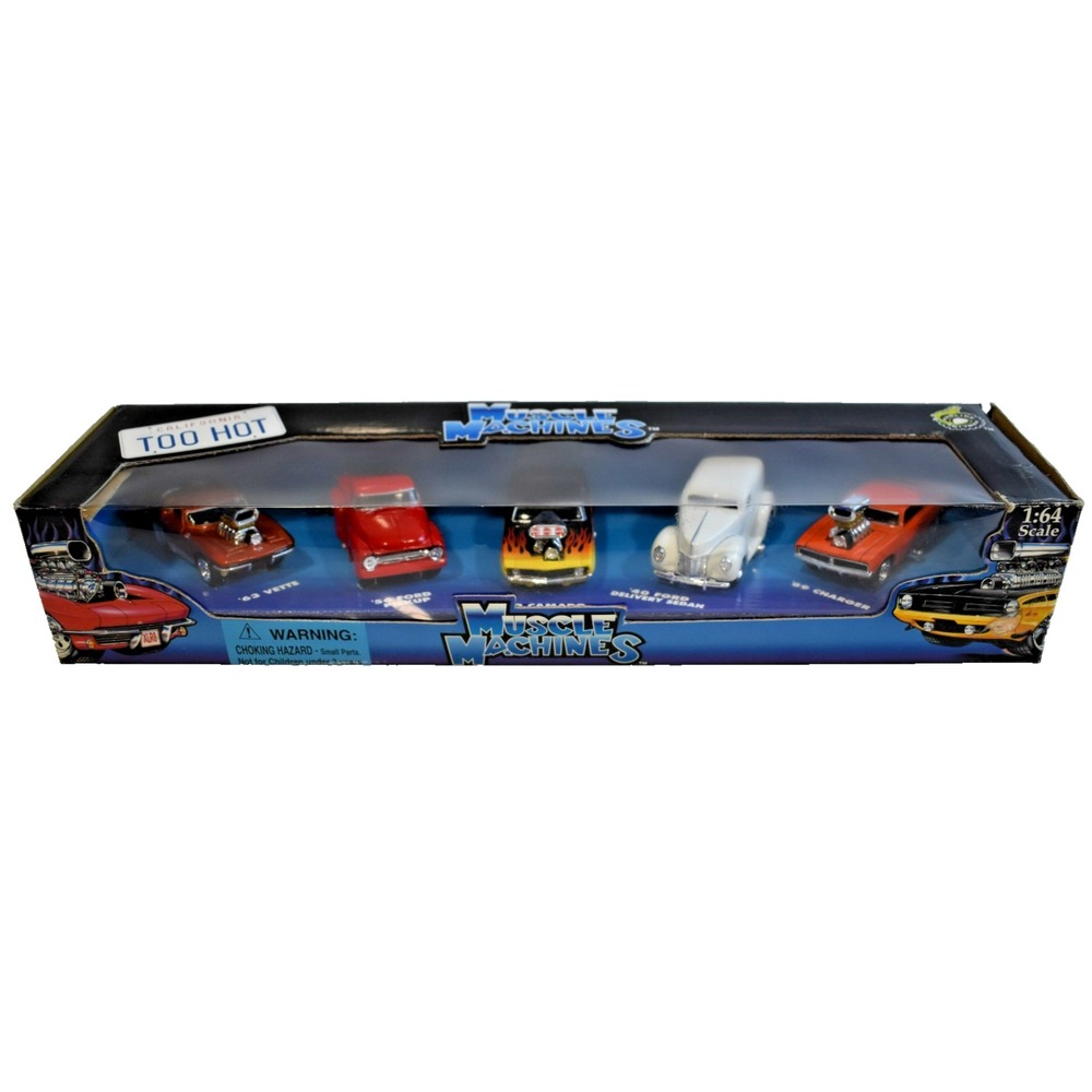 Muscle Machines Cars California Too Hot 5-Pack 2002 Funline Diecast 1:64